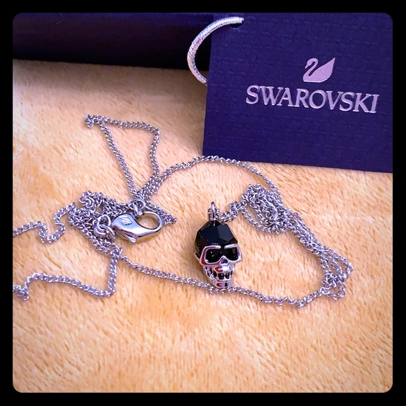 Swarovski Crystal Skull Swarovski Taddeo Skull Pendant Stainless